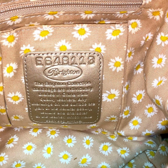 Brighton VTG Kodiak Soft Pebbled Leather 4-pocket Purse Metallic/Bronze Hobo Bag - Picture 8 of 9